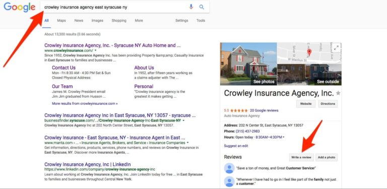 Leave us a Review Crowley Insurance Agency